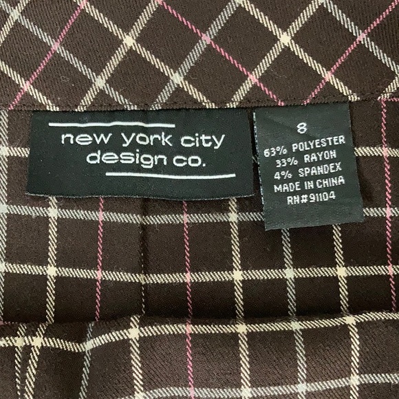 New York City Design Co. Brown Plaid Skirt - Picture 6 of 9
